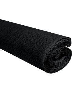 Hartie creponata Colorarte C49, 50x200cm, negru, set 10 role