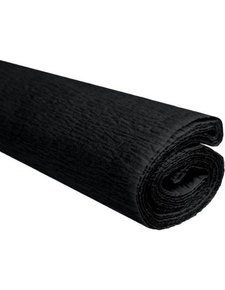 Hartie creponata Colorarte C49, 50x200cm, negru, set 10 role