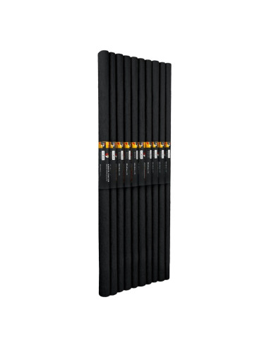 Hartie creponata Colorarte C49, 50x200cm, negru, set 10 role
