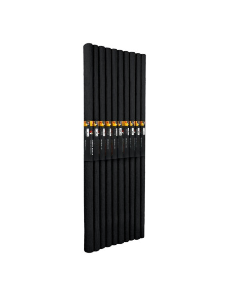Hartie creponata Colorarte C49, 50x200cm, negru, set 10 role
