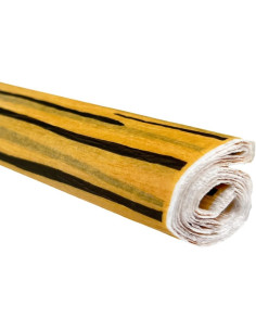 Hartie creponata Colorarte D66, 50x200cm, portocaliu deschis cu dungi negre, model tigru, set 10 role