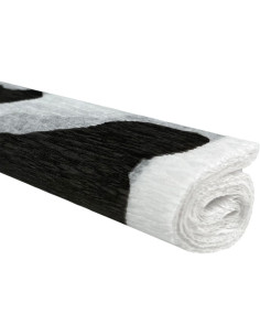 Hartie creponata Colorarte D65, 50x200cm, alb cu negru, model vacuta, set 10 role