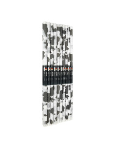 Hartie creponata Colorarte D65, 50x200cm, alb cu negru, model vacuta, set 10 role 2