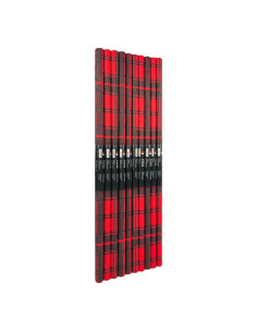 Hartie creponata Colorarte D58, 50x200cm, rosu cu dungi negre, model Scottish, set 10 role 2