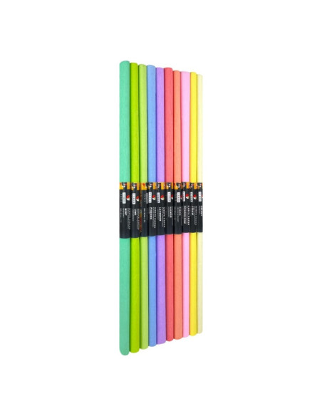 Hartie creponata Colorarte M03, 50x200cm, diverse culori pastel, set 10 role