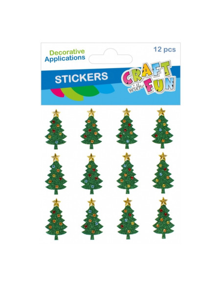 Accesorii creatie - stickere autoadezive - braduti, set 12 buc, Craft with Fun 545827