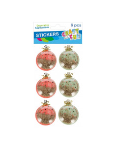 Accesorii creatie - stickere autoadezive - globuri cu bilute, set 6 buc, Craft with Fun 545824