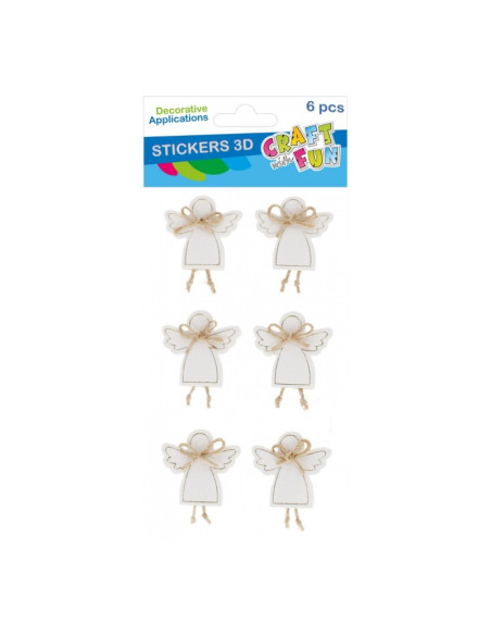 Accesorii creatie - stickere autoadezive - ingeri, set 6 buc, Craft with Fun 545821