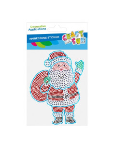 Accesorii creatie - stickere autoadezive - Mos Craciun din pietre colorate, blister, Craft with Fun 545782 2