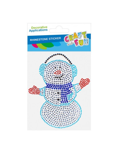 Accesorii creatie - stickere autoadezive - Mos Craciun din pietre colorate, blister, Craft with Fun 545782