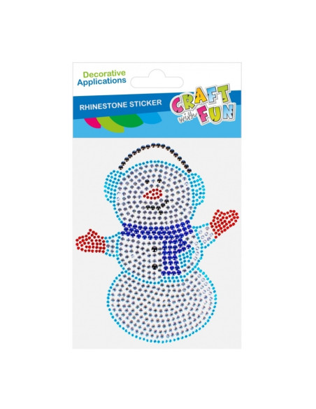 Accesorii creatie - stickere autoadezive - Mos Craciun din pietre colorate, blister, Craft with Fun 545782