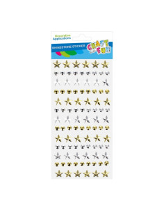 Accesorii creatie - stickere autoadezive - paiete argintii, aurii, set 96 buc, Craft with Fun 545779