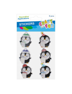 Accesorii creatie - stickere autoadezive - pinguini 3D, set 6 buc, Craft with Fun 545832