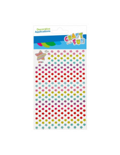 Accesorii creatie - stickere autoadezive - stelute diverse culori, set 261 buc, Craft with Fun 532009
