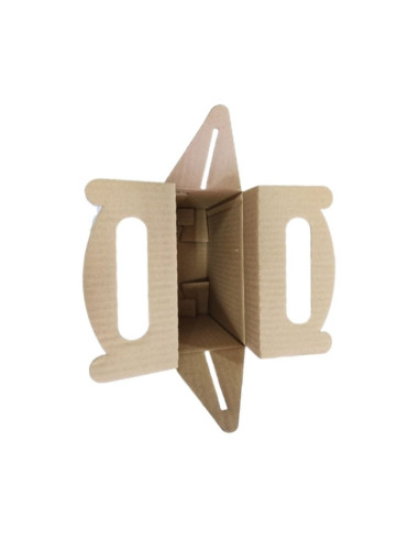 Cutie cadou Craciun, 18cm, cu maner, rosie