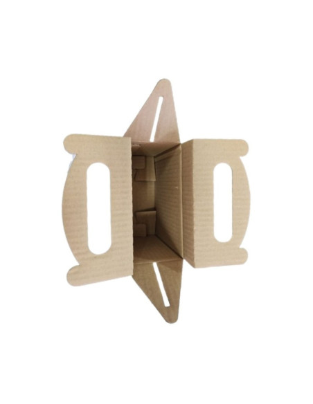Cutie cadou Craciun, 18cm, cu maner, rosie