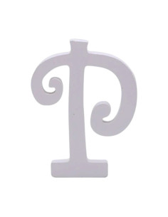 Decoratiuni petrecere Zebra litera P, 11cm, lemn, autoadeziva, JAB0475