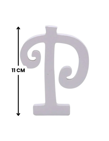 Decoratiuni petrecere Zebra litera P, 11cm, lemn, autoadeziva, JAB0475