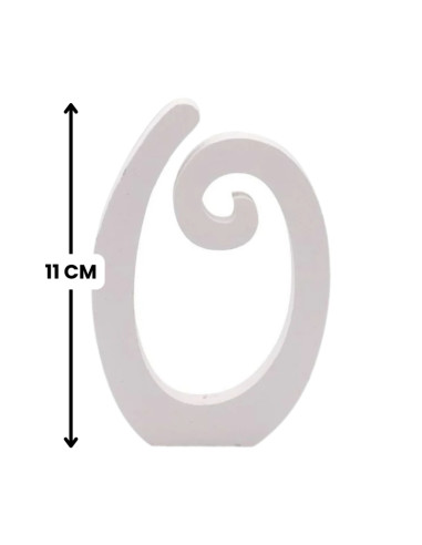 Decoratiuni petrecere Zebra cifra 0, 11cm, lemn, autoadeziva, JAB0450