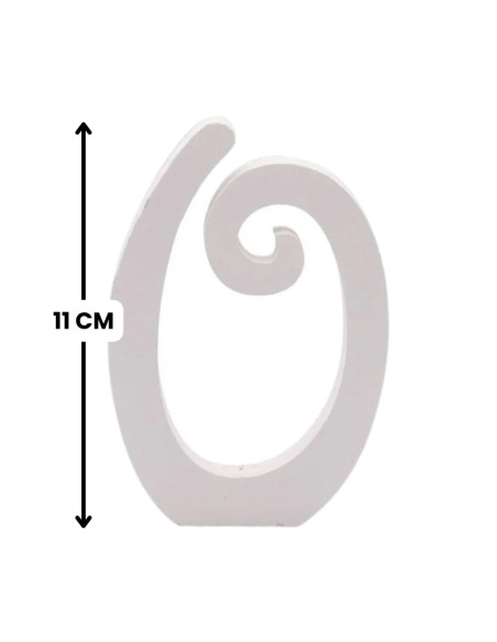 Decoratiuni petrecere Zebra cifra 0, 11cm, lemn, autoadeziva, JAB0450