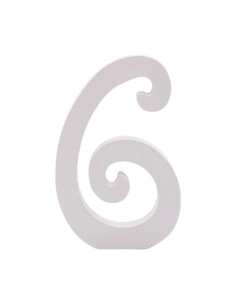 Decoratiuni petrecere Zebra cifra 6, 11cm, lemn, autoadeziva, JAB0456
