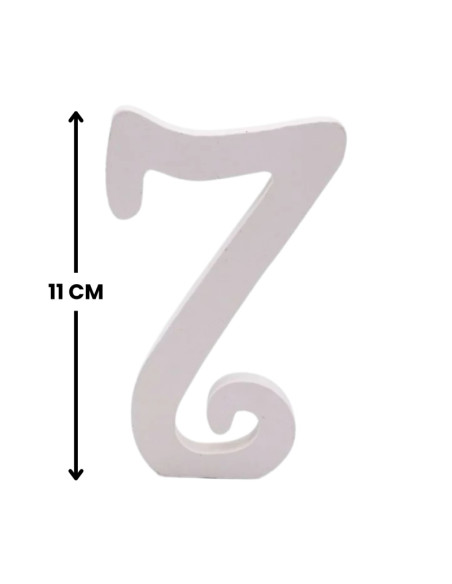 Decoratiuni petrecere Zebra cifra 7, 11cm, lemn, autoadeziva, JAB0457