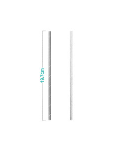 Paie argintii PartyGo, 20cm, DE0092, set 25 buc