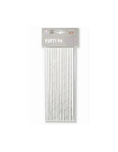 Paie argintii PartyGo, 20cm, DE0092, set 25 buc 2