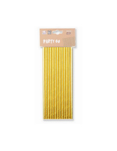 Paie aurii PartyGo, 20cm, DE0091, set 25 buc 2