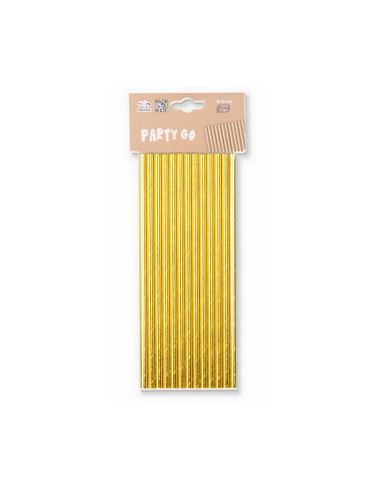 Paie aurii PartyGo, 20cm, DE0091, set 25 buc
