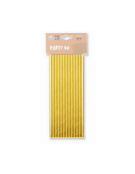 Paie aurii PartyGo, 20cm, DE0091, set 25 buc