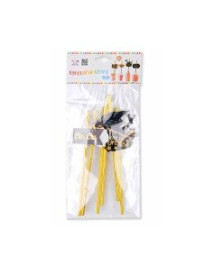 Paie de baut PartyGo, 20cm, motive absolvire, DD0096, set 6 buc 2