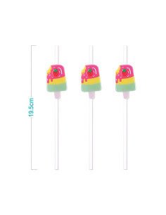 Paie de baut PartyGo, 20cm, imprimeu inghetata, DE0081, set 3 buc