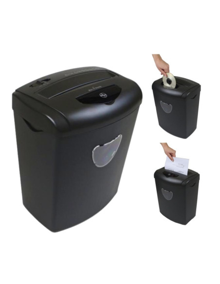 Distrugator documente automat ProfiOffice Piranha 10CD, 10 coli, securitate P-4, taiere particule 4x35mm, 230W, cos 21 litri