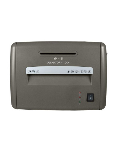 Distrugator documente automat ProfiOffice Alligator 411CC+, 11 coli, securitate P-3, taiere particule 4x50mm, 245W, cos 22 litri