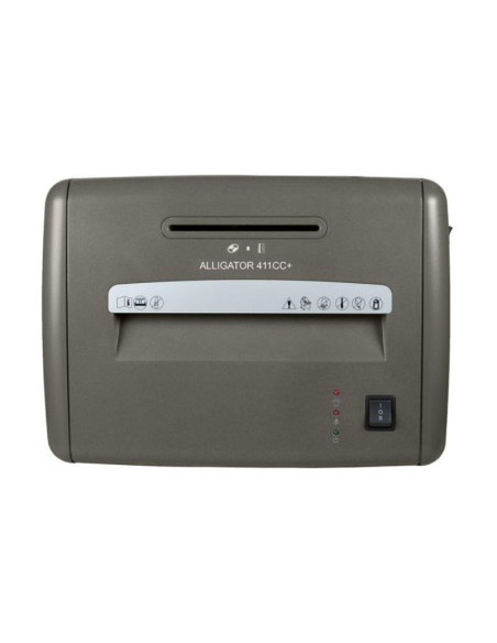 Distrugator documente automat ProfiOffice Alligator 411CC+, 11 coli, securitate P-3, taiere particule 4x50mm, 245W, cos 22 litri