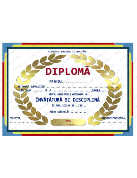 D012 Diploma scolara