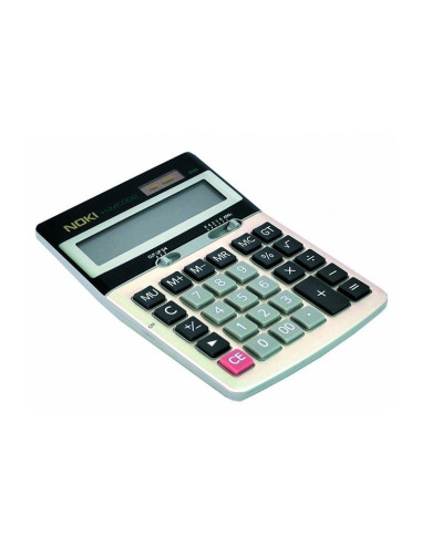 Calculator de birou Noki MC002, 12 digiti, alimentare baterie + solar, ecran inclinat