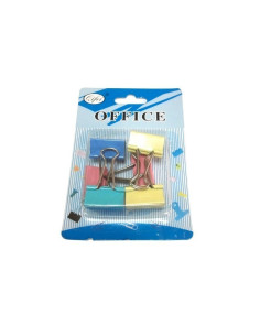 Clipsuri metalice Office Cover 5026, 25mm, diverse culori, blister 6 buc 2