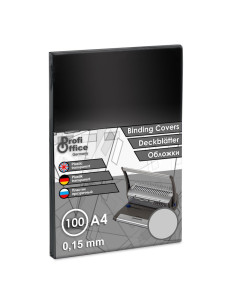 Coperta indosariere A4 ProfiOffice, PVC cristal, transparent, 0.15mm, top cu 100 coli