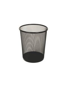 Cos de gunoi CNX 5003, pentru hartie, 12 litri, 24x27cm, plasa metalica, negru
