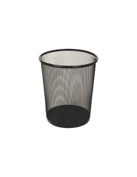 Cos de gunoi CNX 5003, pentru hartie, 12 litri, 24x27cm, plasa metalica, negru