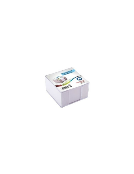 Cub hartie notes Ark 567-1, 500 coli, 85x85mm, alb, include suport plastic transparent