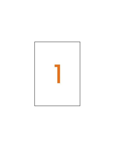 Etichete autocolante Agipa 101125/119004, 1/A4, 210x297mm, permanente, colturi rotunjite, alb, top 100 coli (100 etichete)