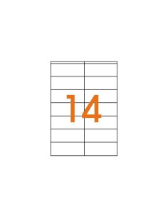 Etichete autocolante Agipa 119008, 14/A4, 105x42mm, permanente, colturi drepte, alb, top 100 coli (1400 etichete) 2