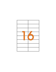 Etichete autocolante Agipa 101133, 16/A4, 105x37mm, permanente, colturi drepte, alb, top 100 coli (1600 etichete) 2