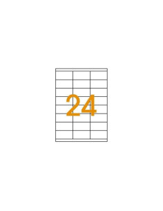 Etichete autocolante Agipa 101127/119006, 24/A4, 70x35mm, permanente, colturi drepte, alb, top 100 coli (2400 etichete) 2