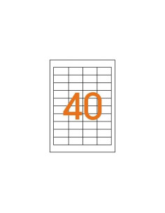 Etichete autocolante Agipa 101114, 40/A4, 48.5x25, permanente, colturi drepte, alb, top 100 coli (4000 etichete) 2