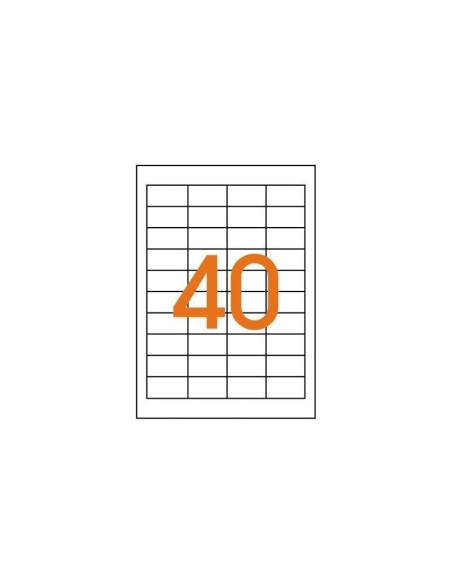 Etichete autocolante Agipa 101114, 40/A4, 48.5x25, permanente, colturi drepte, alb, top 100 coli (4000 etichete)