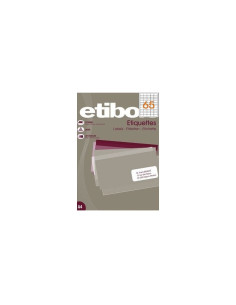 Etichete autocolante Etibox 119770, 65/A4, 38x21.2mm, permanente, colturi drepte, alb, top 100 coli (6500 etichete)